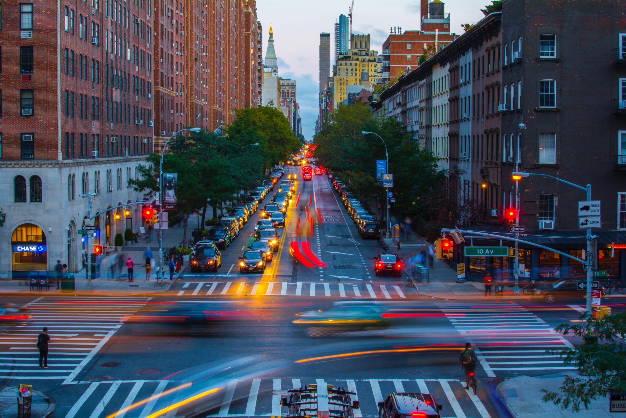 new york city street and buildings